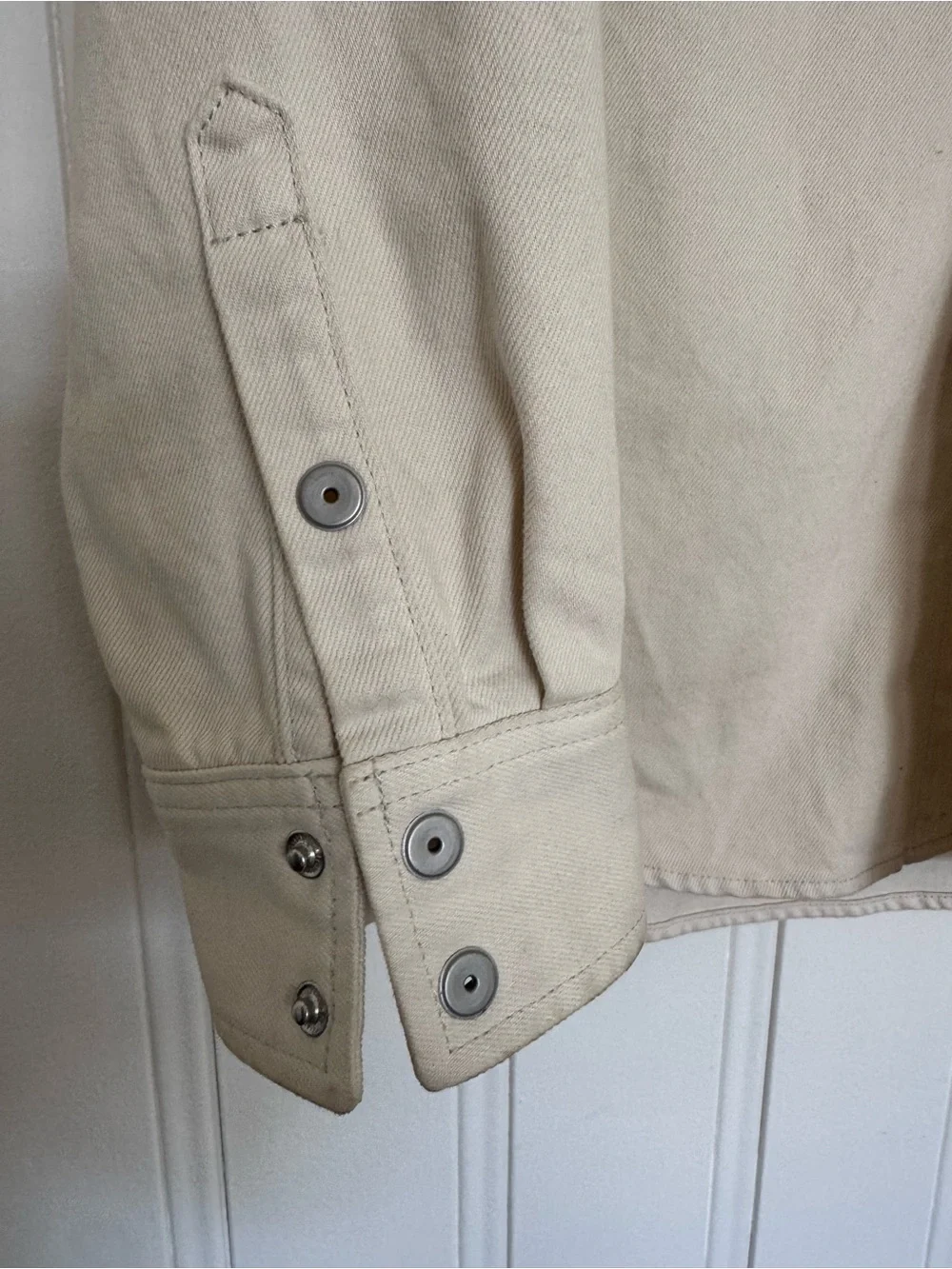 Calvin Klein Light Beige Cotton Shirt Jacket